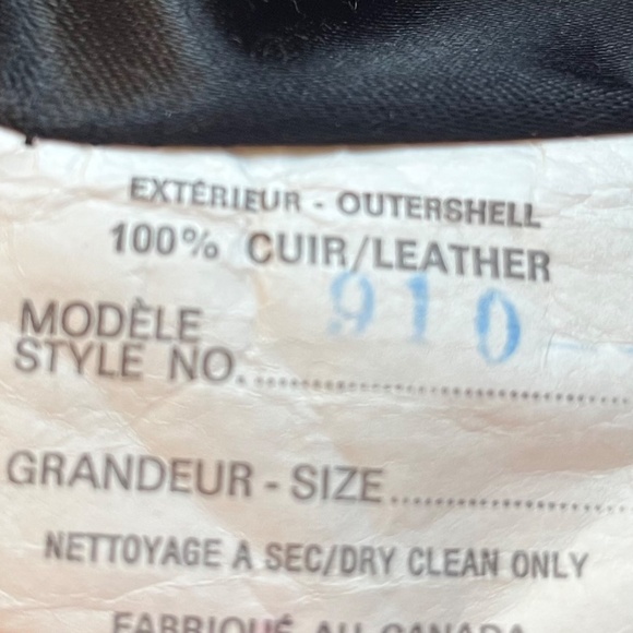 Vtg Red Leather Jacket The Boutique of Leathers Made Canada S/M - Picture 6 of 7